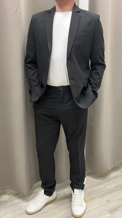 Pantalone Con Risvolto Nero Imperial