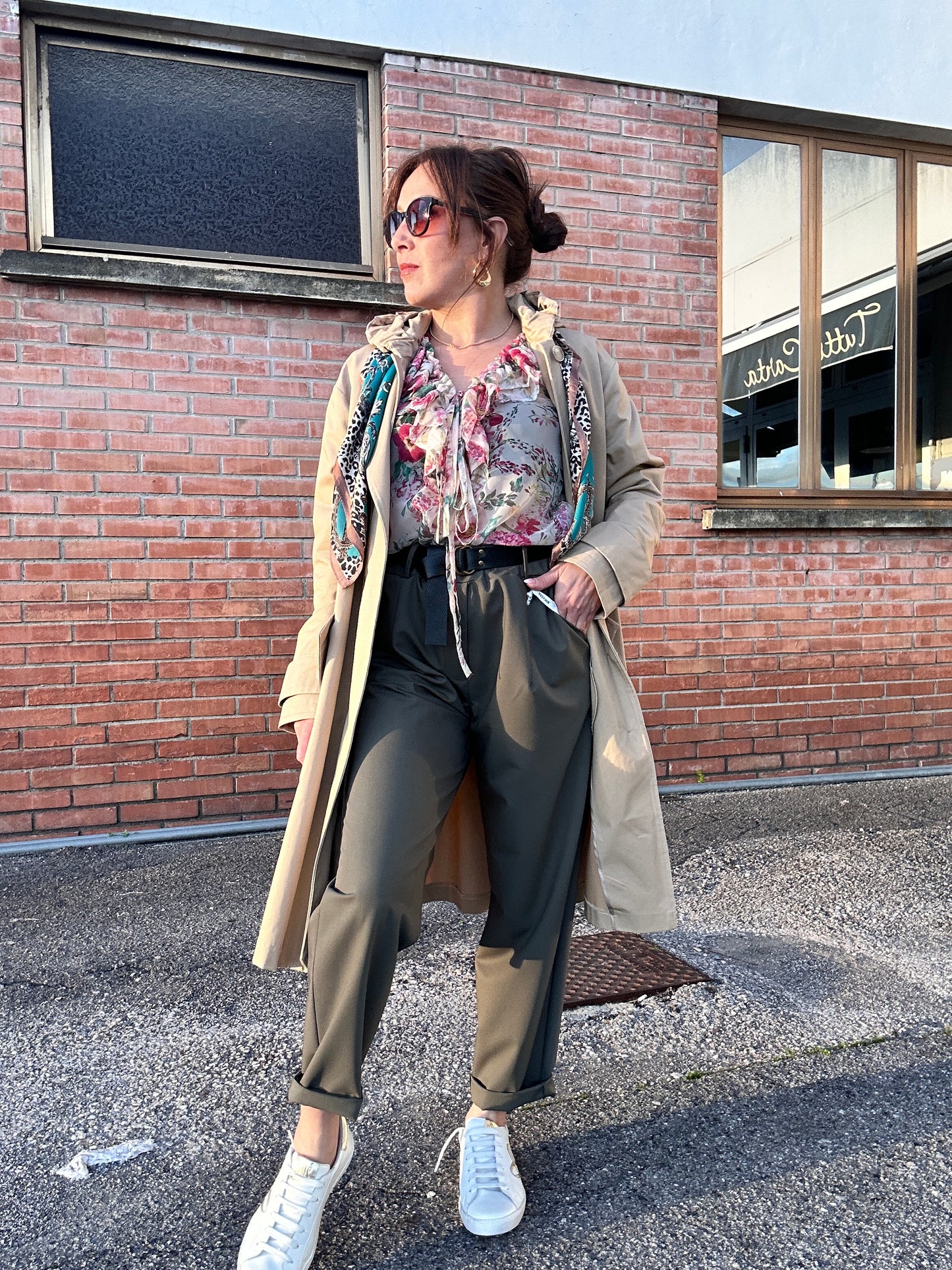 Pantalone Verde Fluido con Elastico Susy Mix