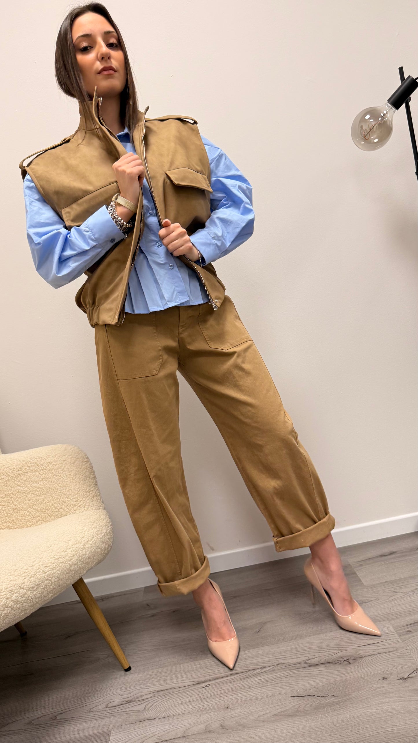 Pantaloni stellina ovetto Susy Mix cammello