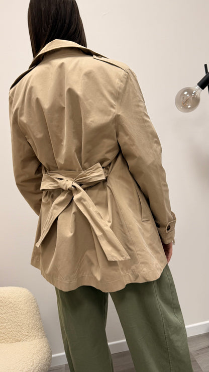 Trench corto classico con cintura Susy Mix