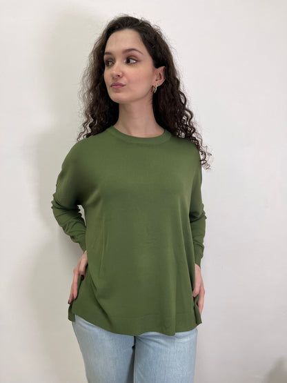 Maglia verde in filo Susy Mix