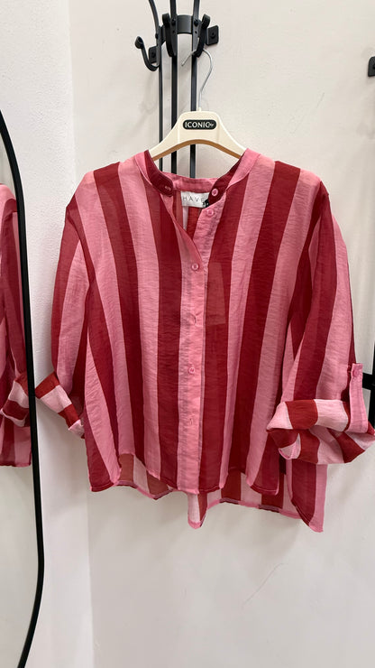 Camicia Riga Rosso india e Rosa HaveOne