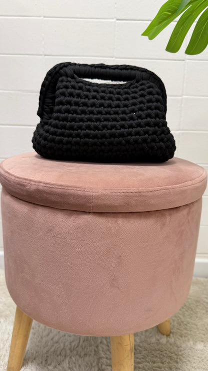 Borsa HAND MADE tricot nero Memoire