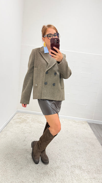 Cappotto Caban Taupe Please