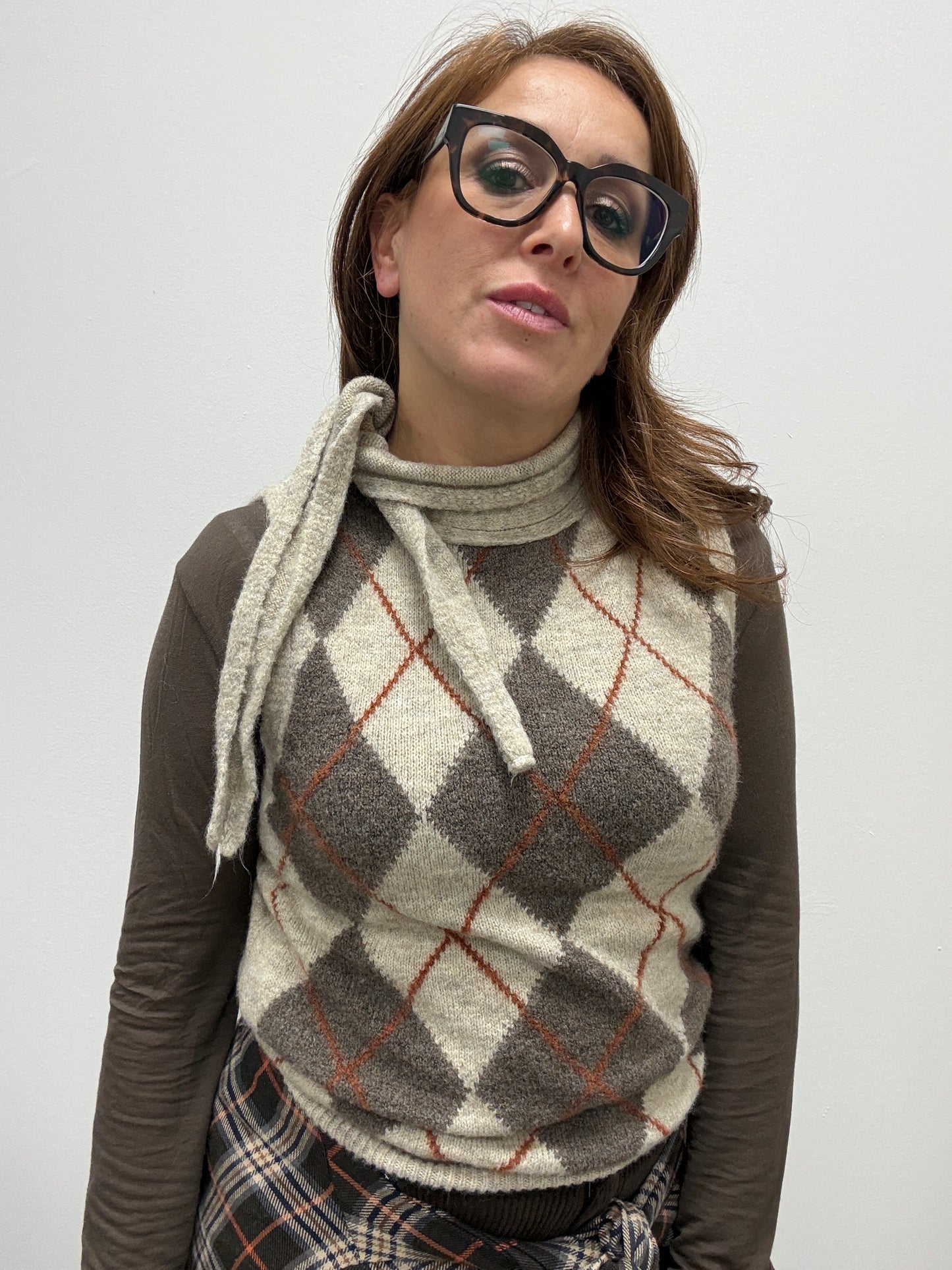 Gilet rombi e sciarpina Haveone