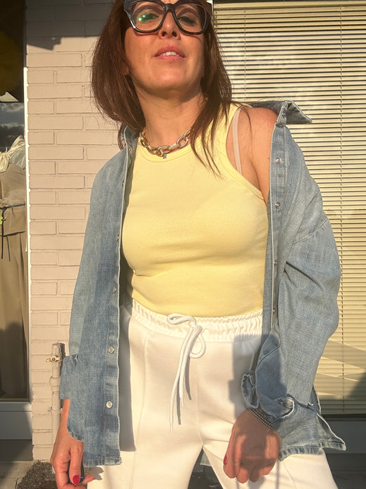 Haveone giacca camicia in Denim