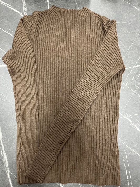 Maglia a Costine con Collo a Lupetto Susy Mix Moro