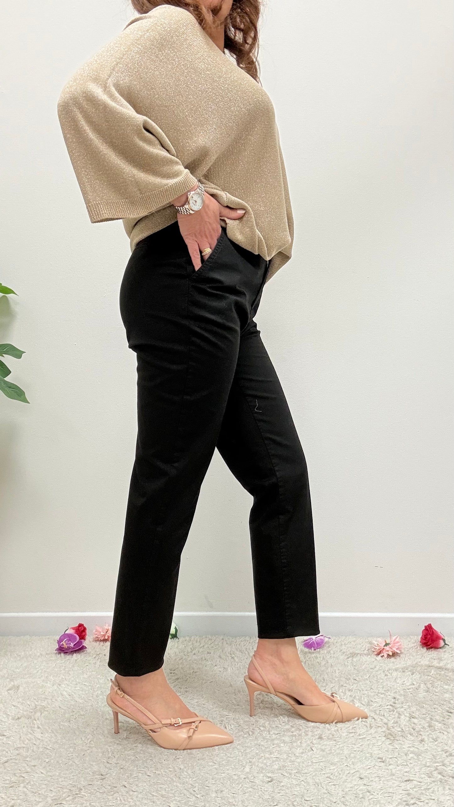 Pantalone Chino Nero Extasy