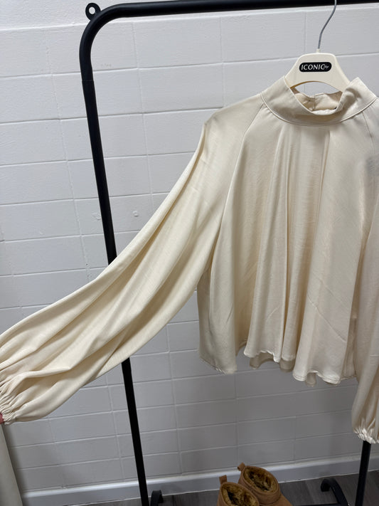 Camicia blusa raso burro please