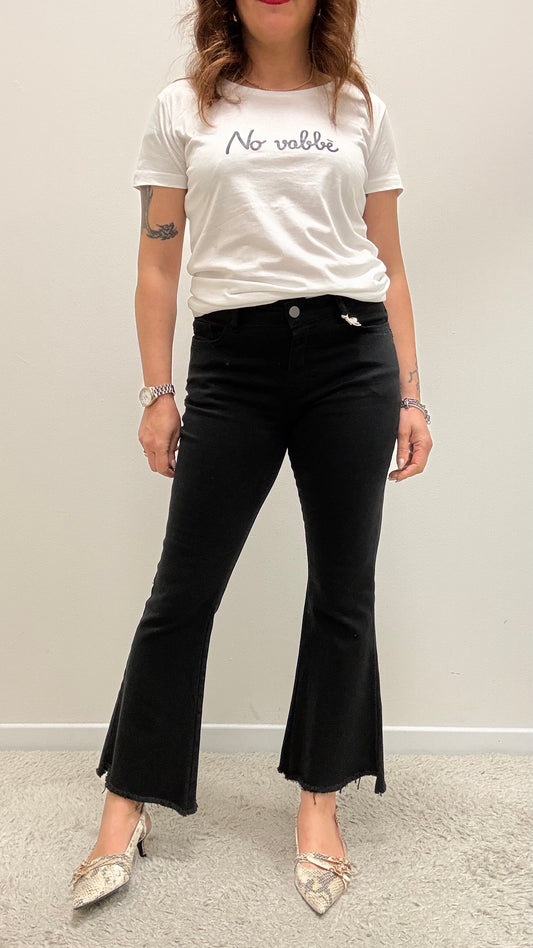 Pantaloni trombetta sfrangiati Kiki Six