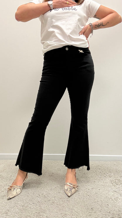 Pantaloni trombetta sfrangiati Kiki Six