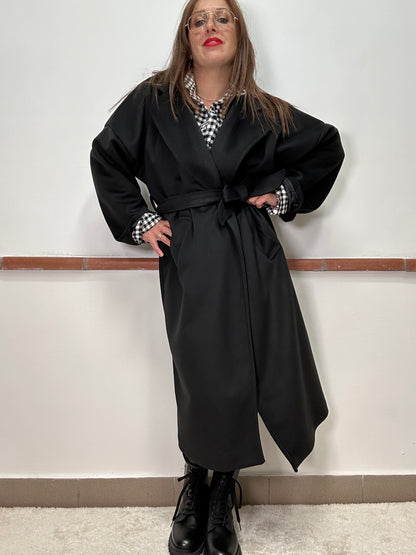 Cappotto vestaglia con cintura Kiki Six