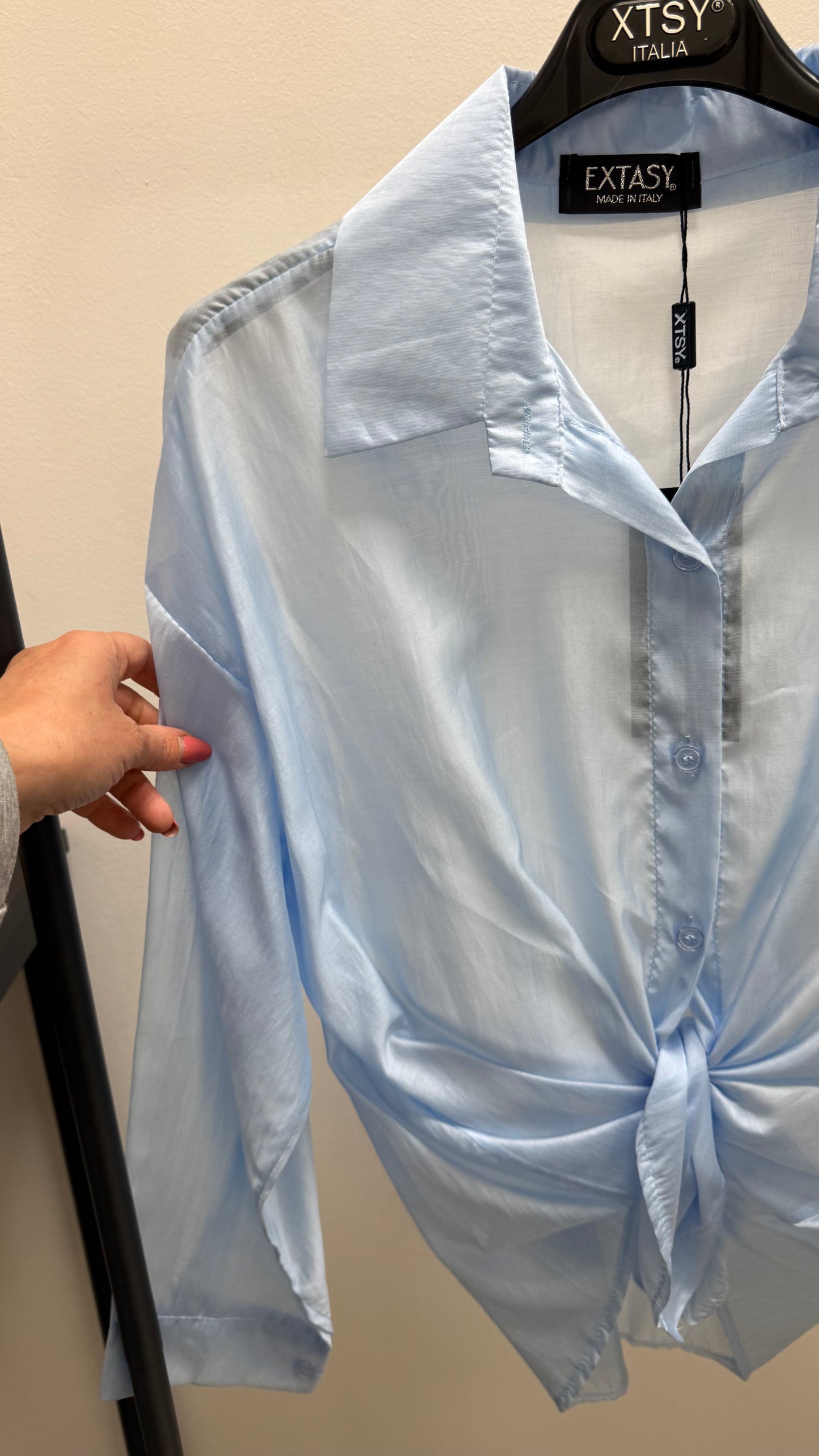 Camicia  nodo Extasy azzurro