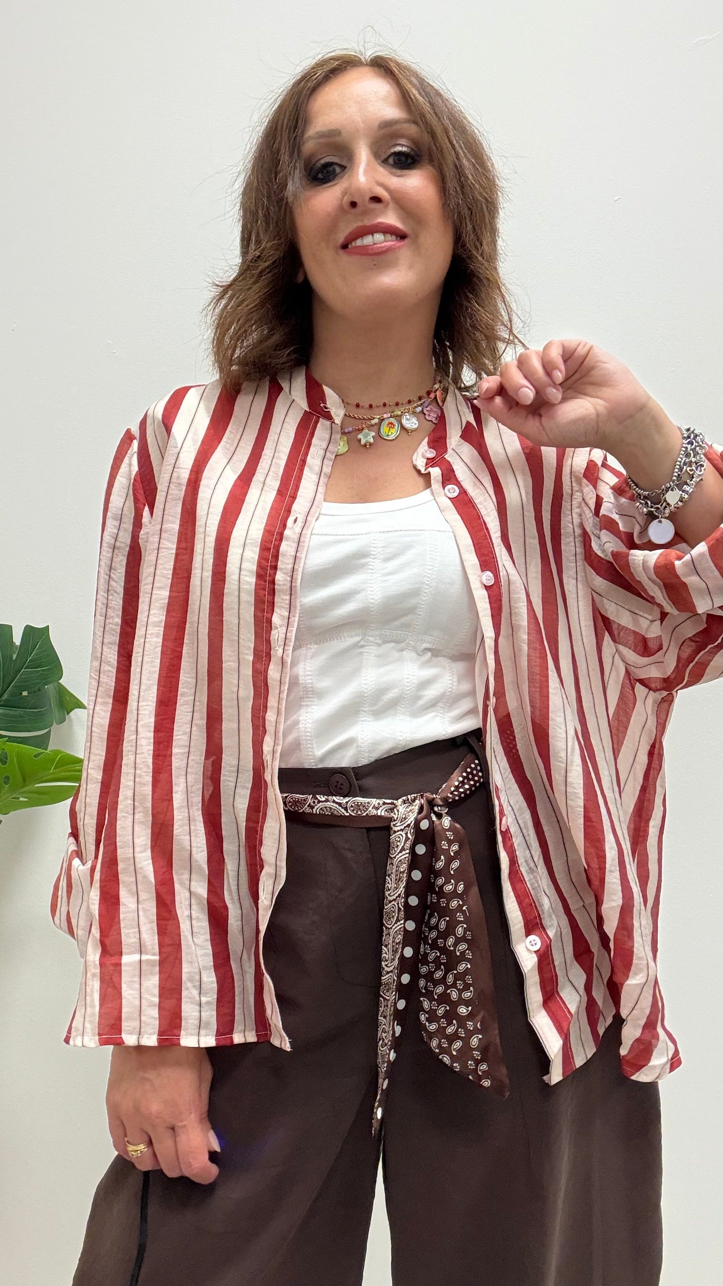 Camicia Righe Rosse HaveOne