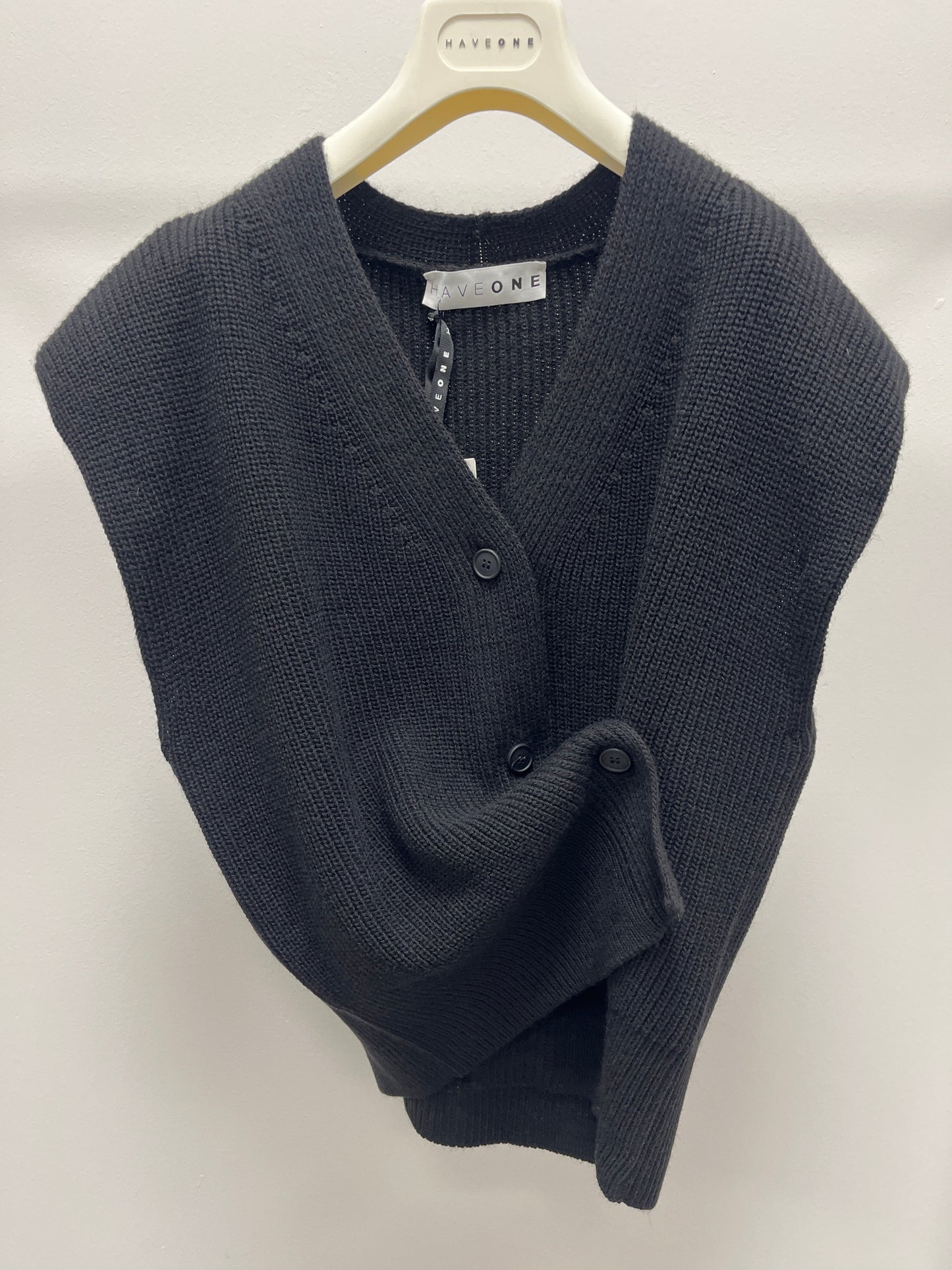 Gilet asimmetrico Nero Haveone