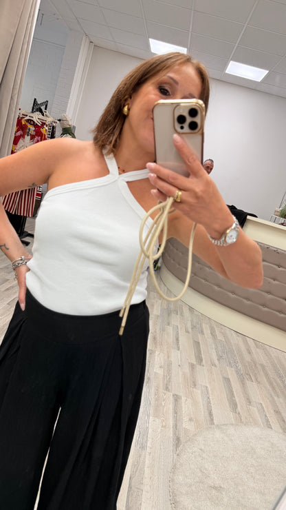 Top fascia incrocio Susy Mix bianco