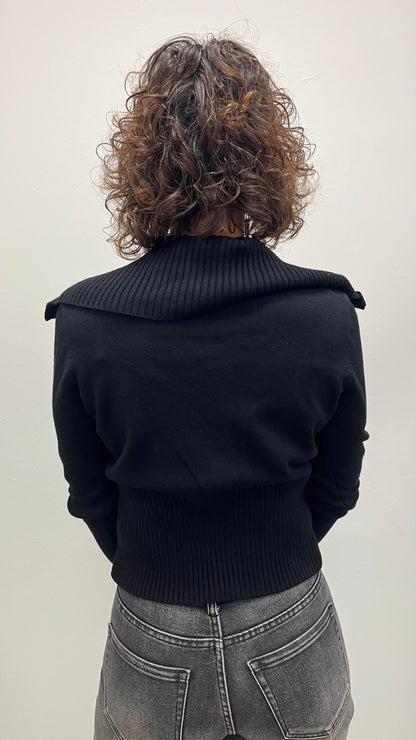 Maglia con zip Extasy nero