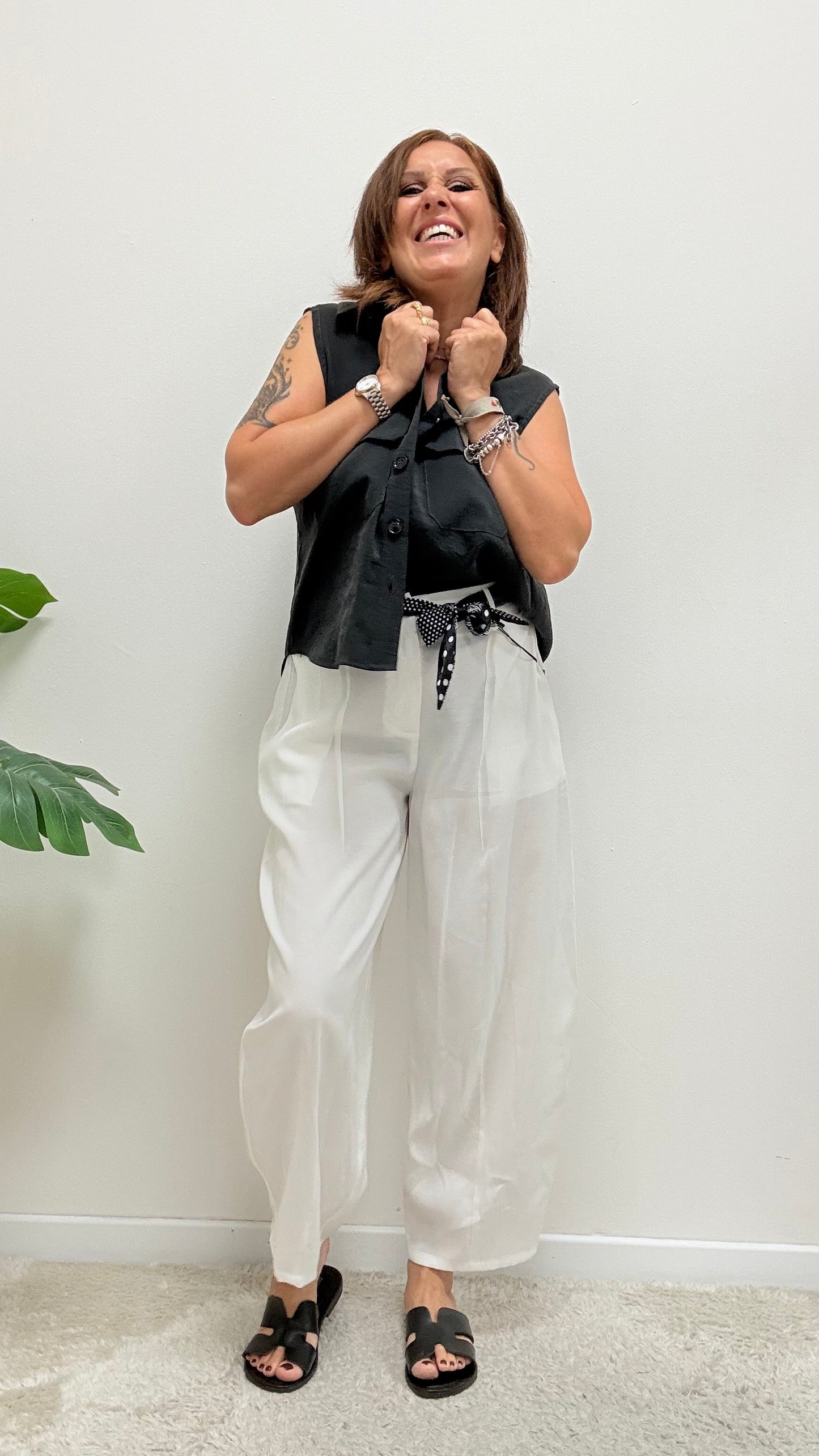 Pantaloni Cupro bianco Extasy