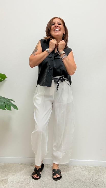 Pantaloni Cupro bianco Extasy