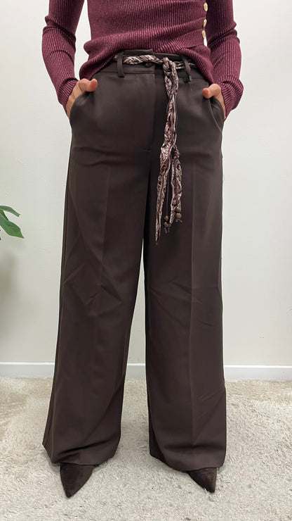 Pantaloni palazzo viscosa moro Extasy