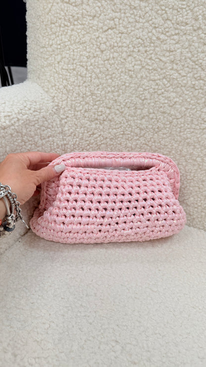 Borsa HAND MADE tricot rosa cangiante Memoire