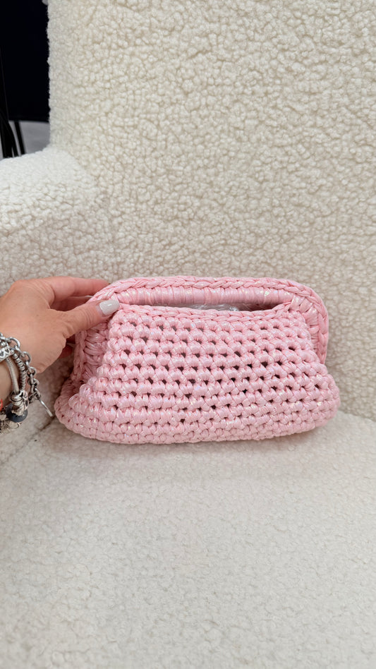 Borsa HAND MADE tricot rosa cangiante Memoire