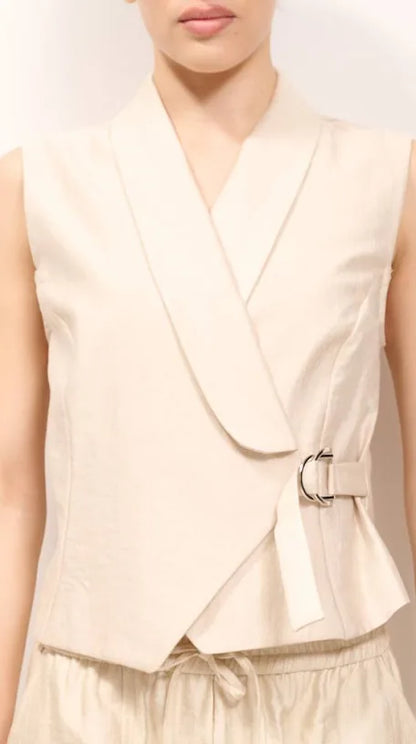 Gilet Con Cintura Tensione In Burro