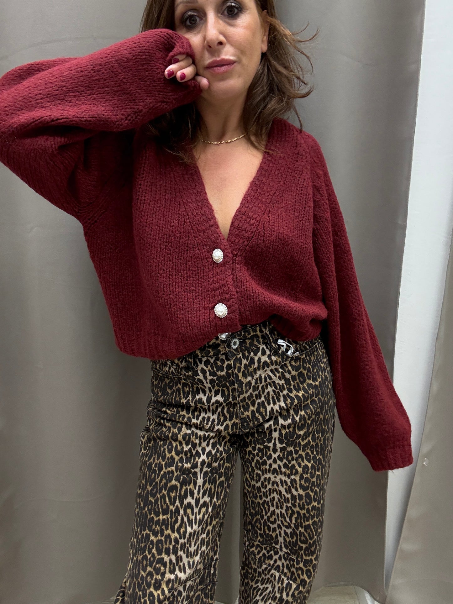 HaveOne Cardigan Gioiello Vino