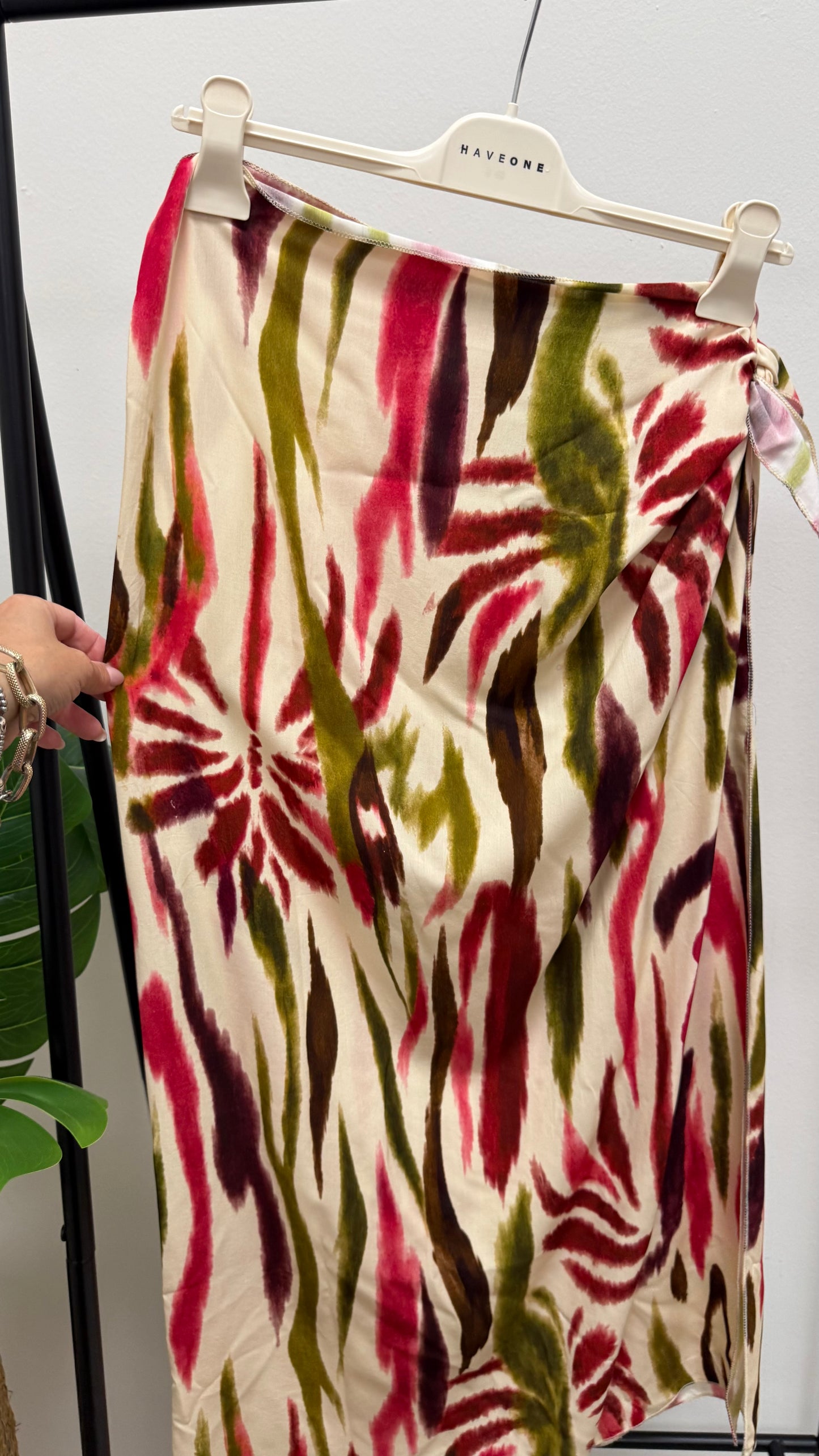 Gonna pareo palme fucsia verde HaveOne