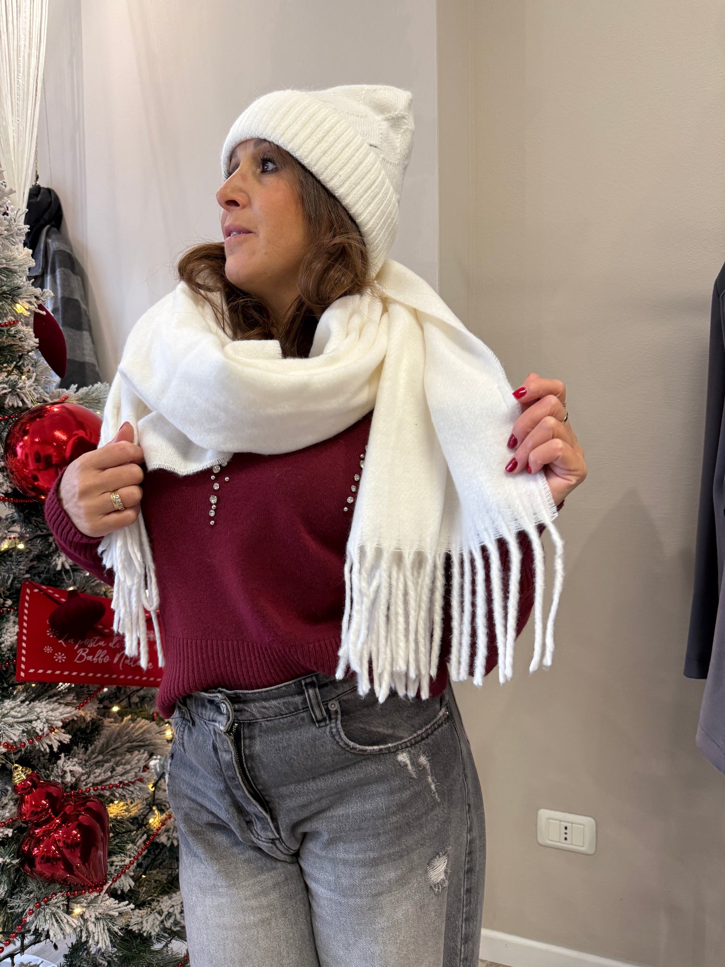 Sciarpa tinta unita burro calda viscosa Memoire