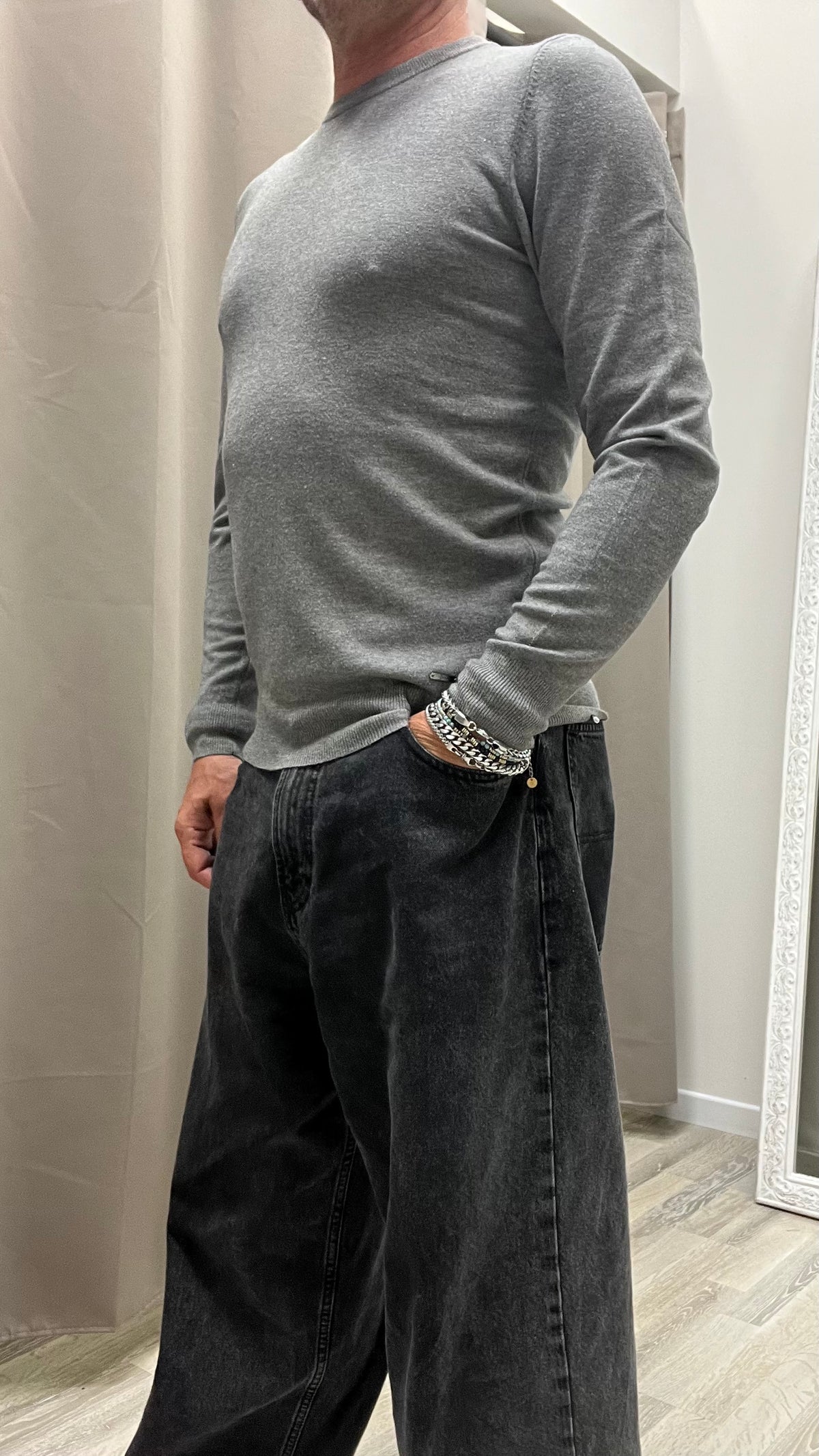 Maglia Paricollo Gianni Lupo Grigia