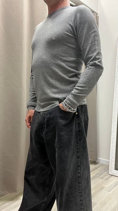 Maglia Paricollo Gianni Lupo Grigia