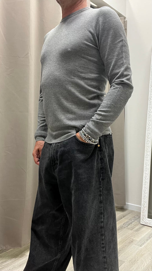Maglia Paricollo Gianni Lupo Grigia