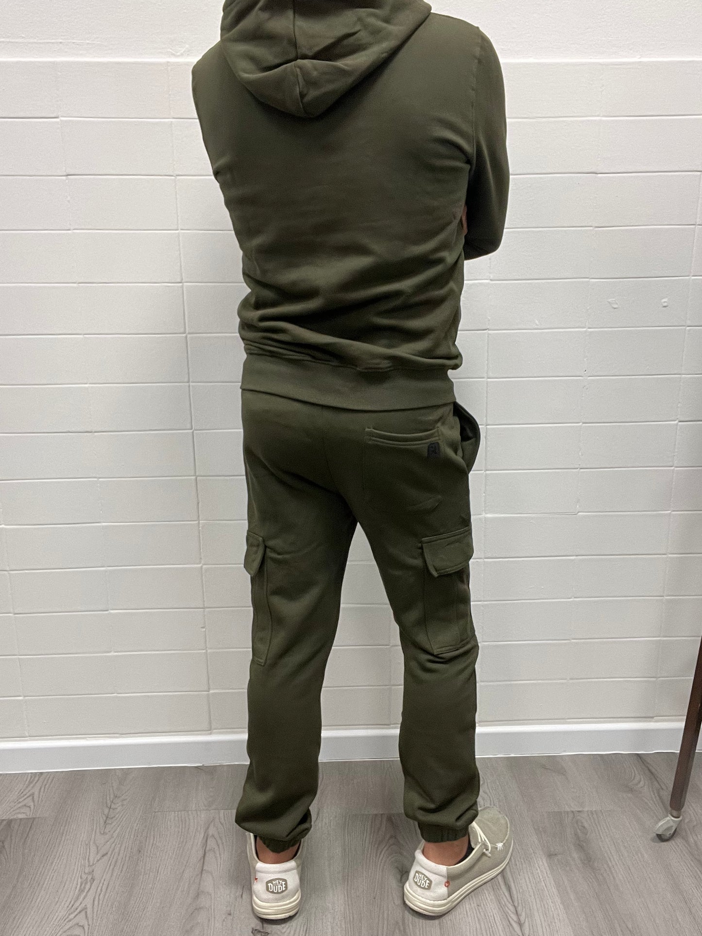 Pantalone in Felpa Cargo Verde Militare Uomo Gianni Lupo