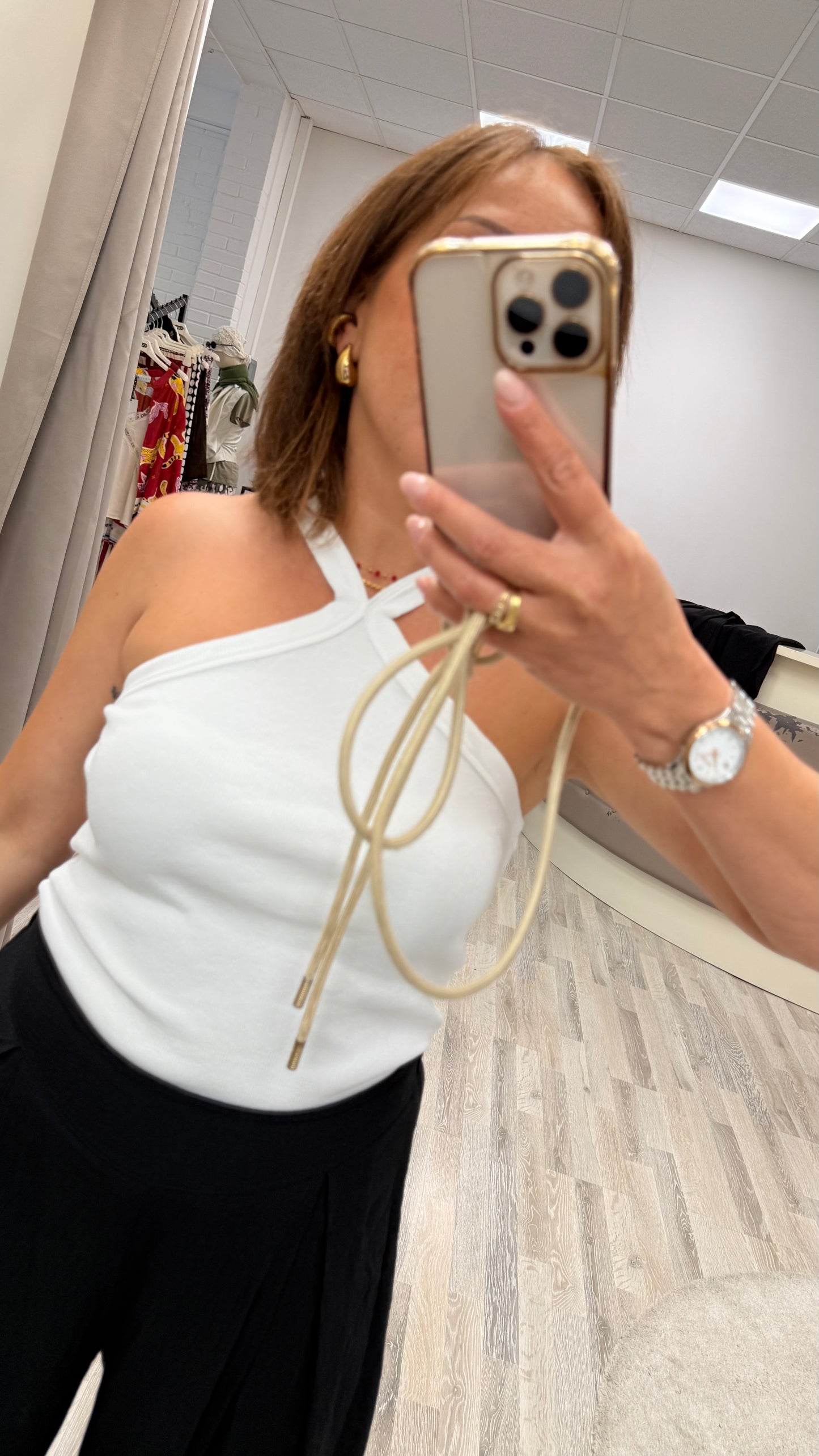 Top fascia incrocio Susy Mix bianco
