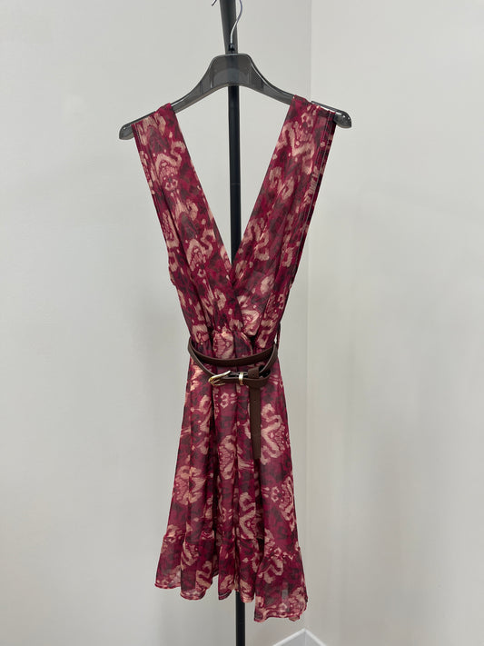 Abito voile con cintura Kiki Six