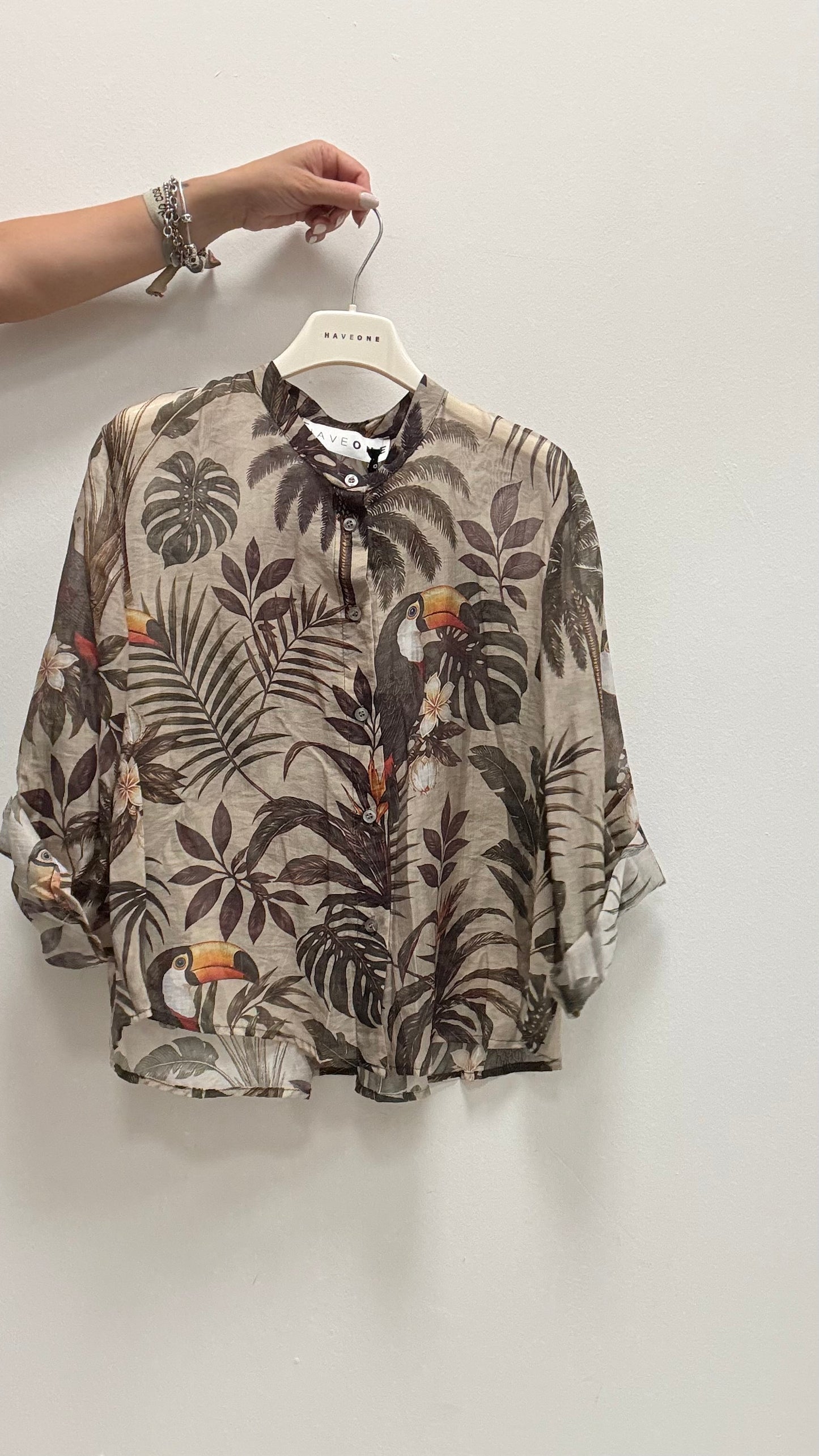Camicia cocorito verde HaveOne Art.CSV-Q515