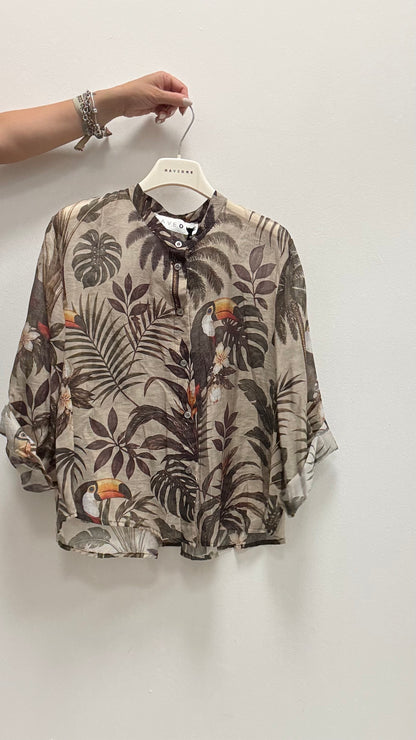Camicia cocorito verde HaveOne Art.CSV-Q515
