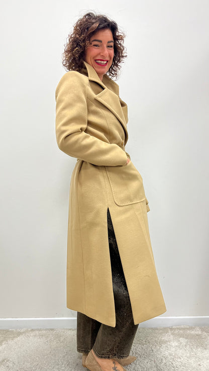 Cappotto Vestaglia con Spacco Laterale Extasy Cammello