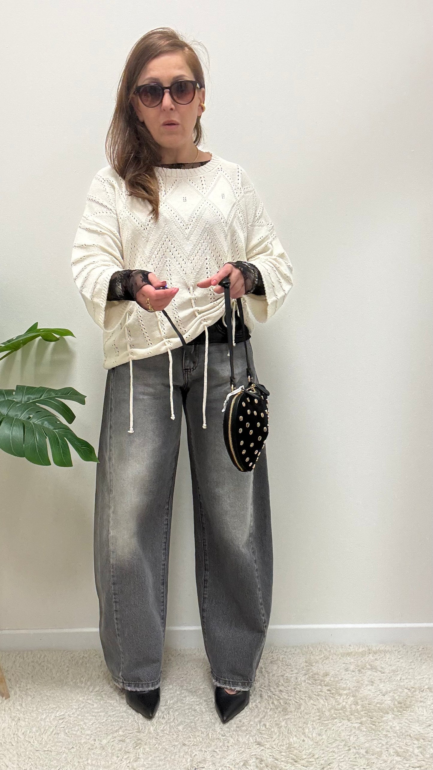 Jeans Lucy barrel grigio Haveone