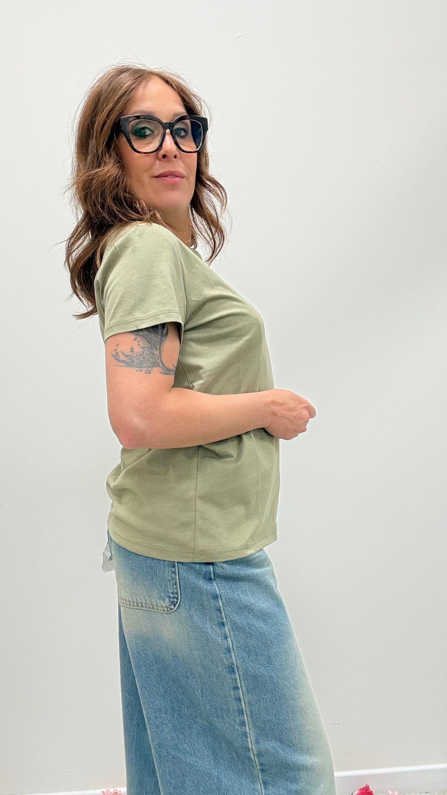 T-shirt regular fit Susy Mix verde salvia