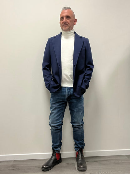 Giacca in Neoprene Blu Navy 7x8 FLR