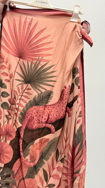 Gonna pareo lunga leopardo, rosa Haveone art. GVS-Q301