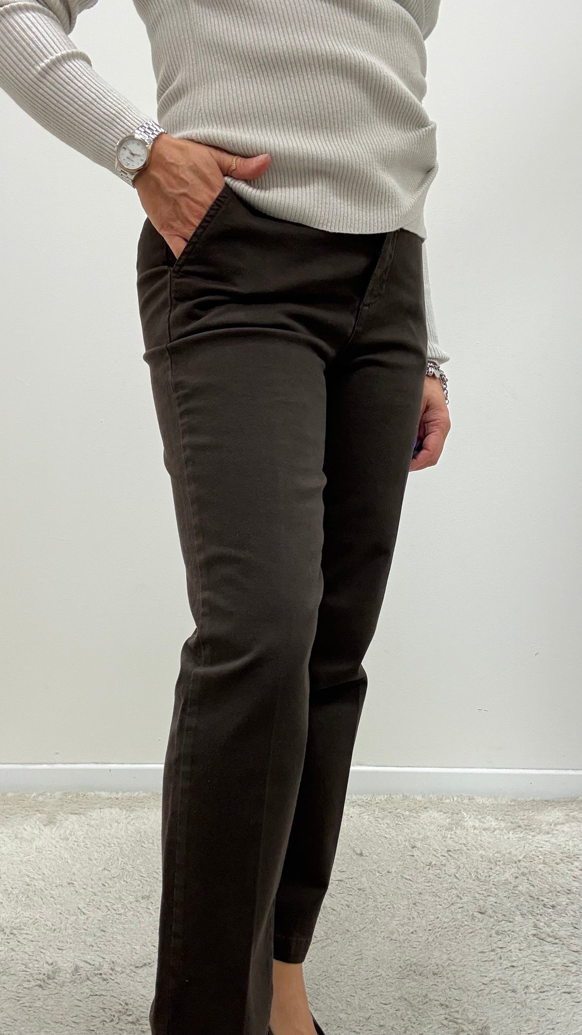 Pantalone Chino cotone moro Extasy