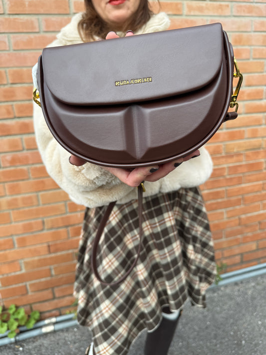 Borsa mezzaluna rigida moro