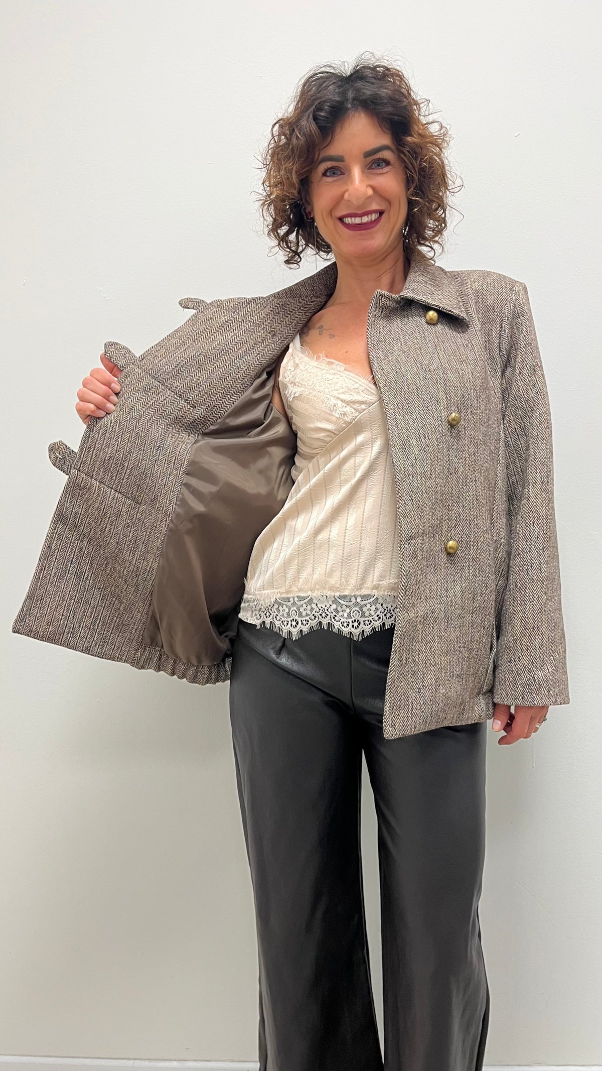 Giacca bomber donna spigata stile napoleonico My-d