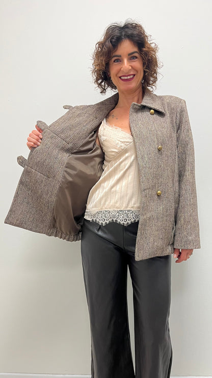 Giacca bomber donna spigata stile napoleonico My-d