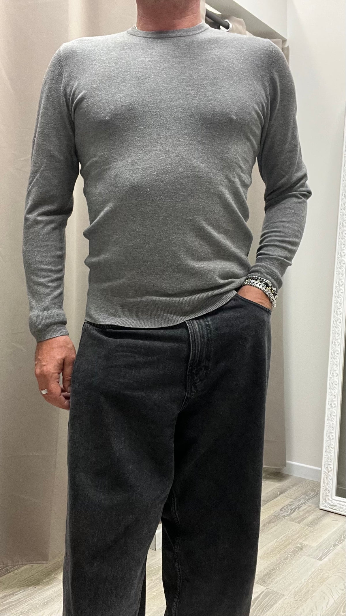 Maglia Paricollo Gianni Lupo Grigia