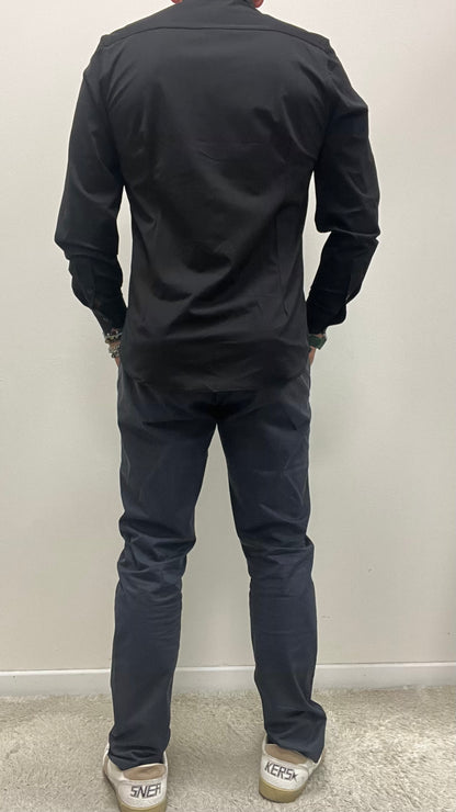 Camicia Tessuto Tecnico Over-D Nera