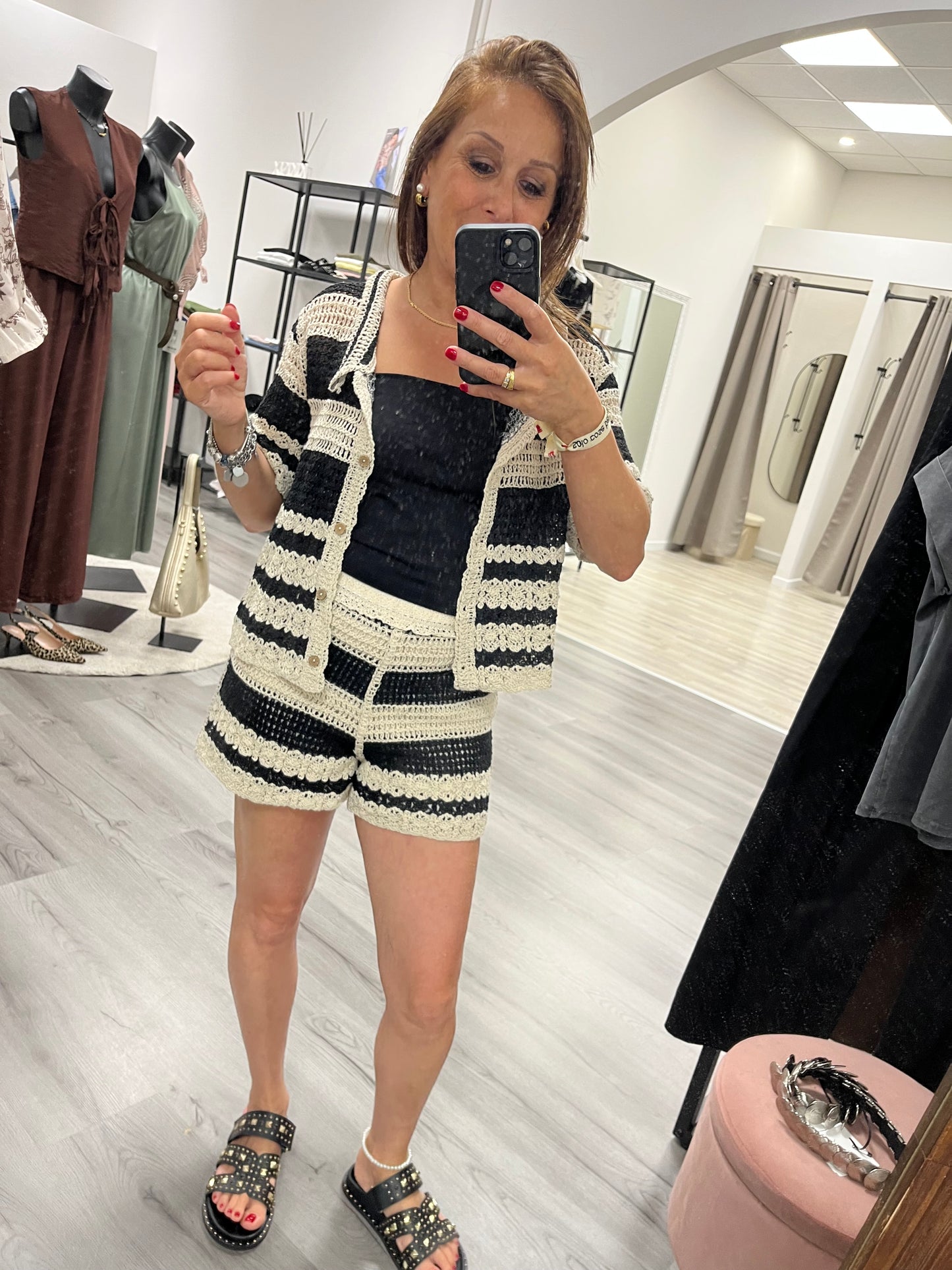 Completo crochet blusa+shorts Susy mix coordinato